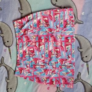 romwe anime girl mini skirt sz L